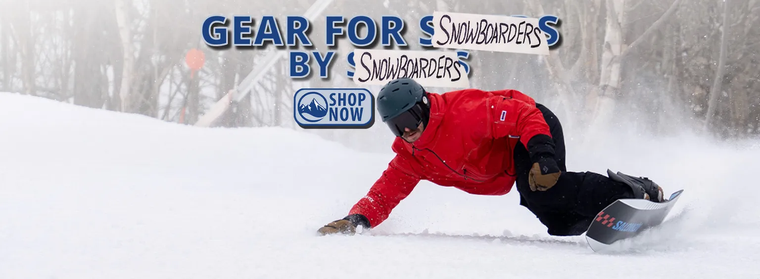 Gear for snowboarders by snowboarders activity page banner