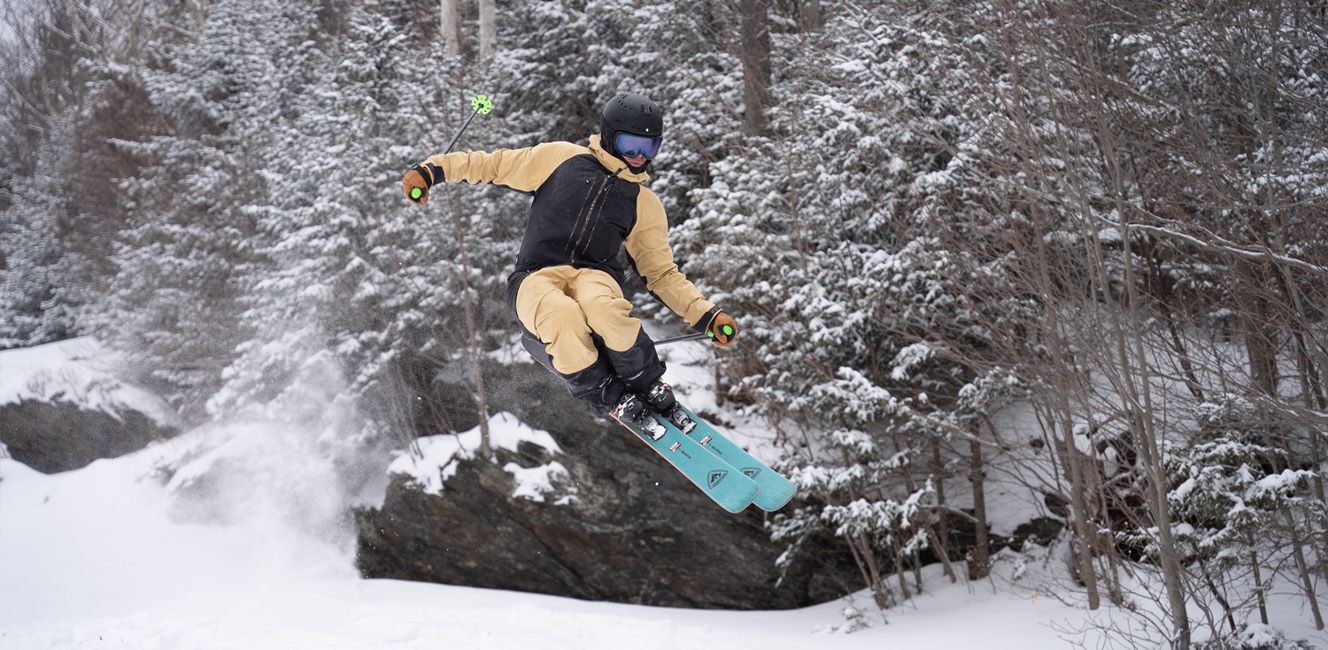 2024 Rossignol Sender Free 110 Skis: Full Width Action Image 1
