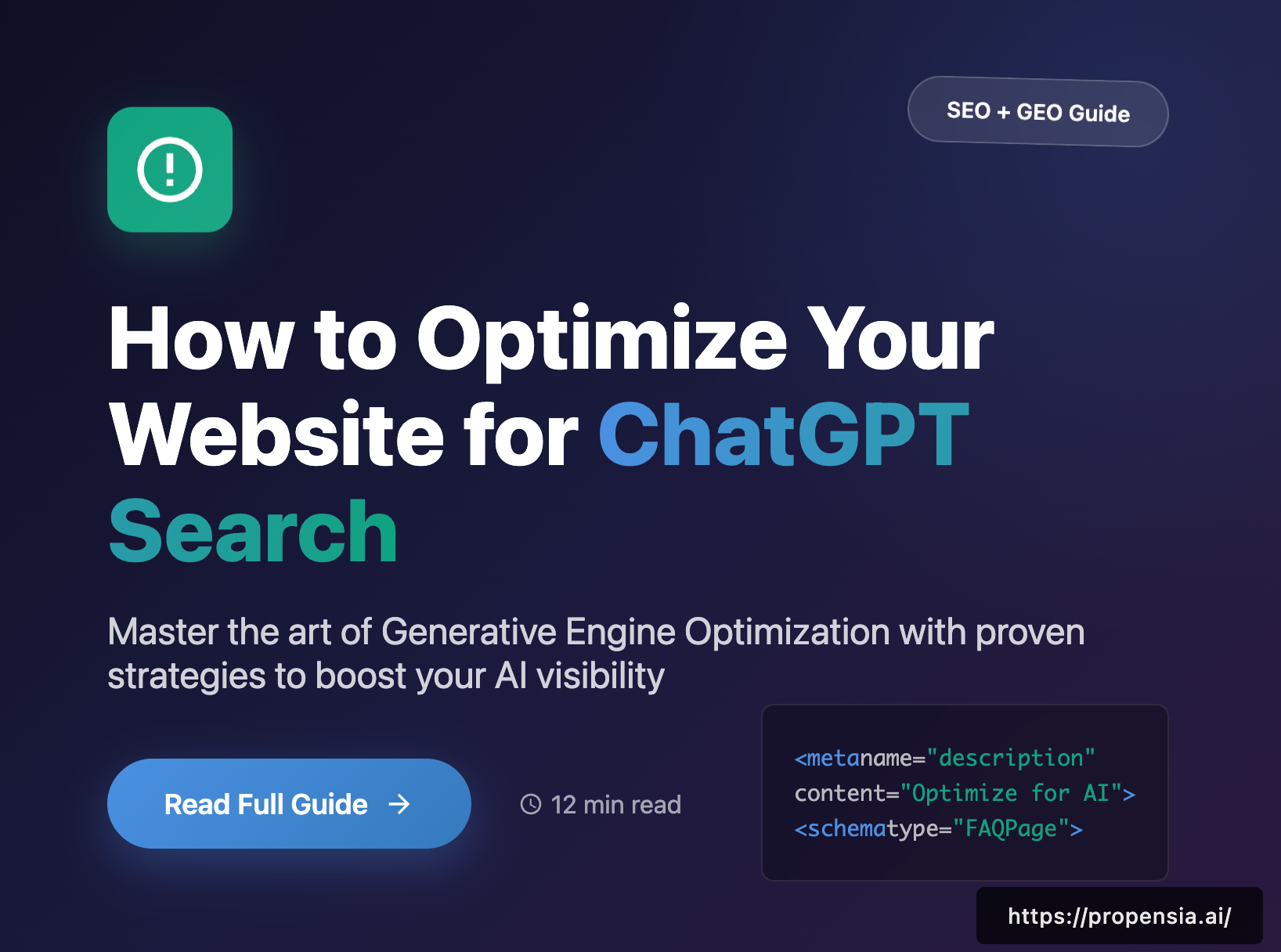How to Optimize Your Website for ChatGPT Search: The Complete GEO Guide for 2025