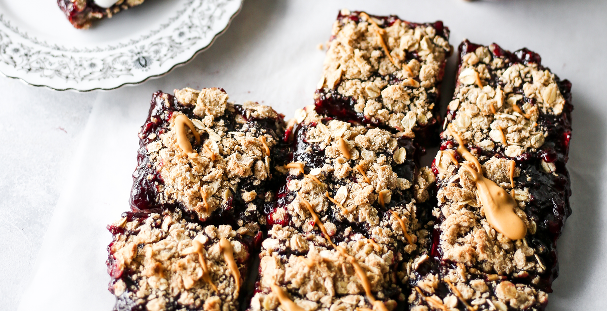 Recipe | PBJ Oatmeal Slice | Anathoth Farm