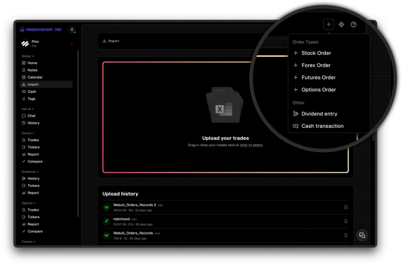 Add Any Order Manually
