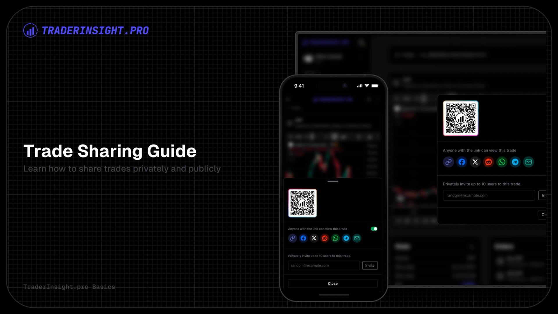 Share Your Trades: Social Media Links, Private Invites & Journal Access