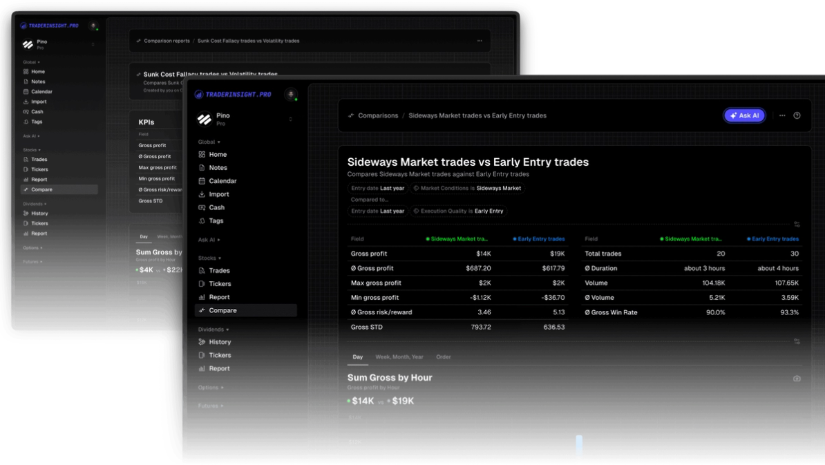 New comparison report UI