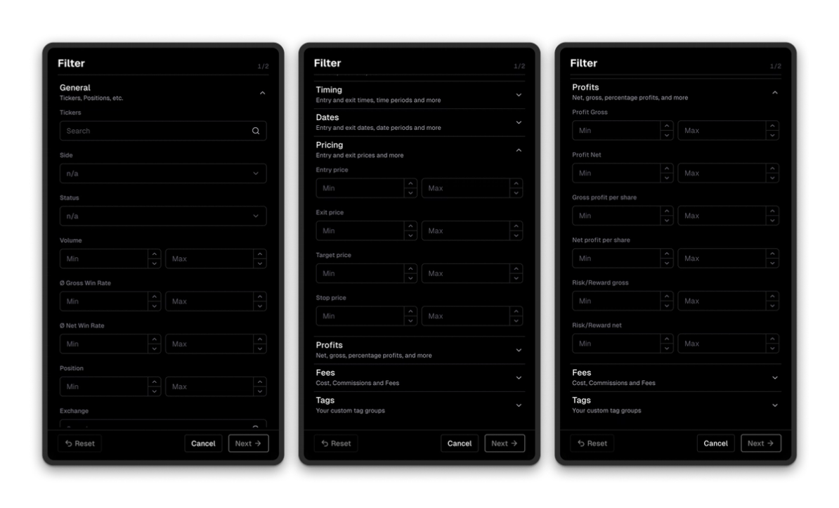 Filter Option Samples