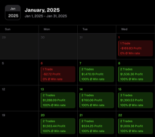 January Calendar View