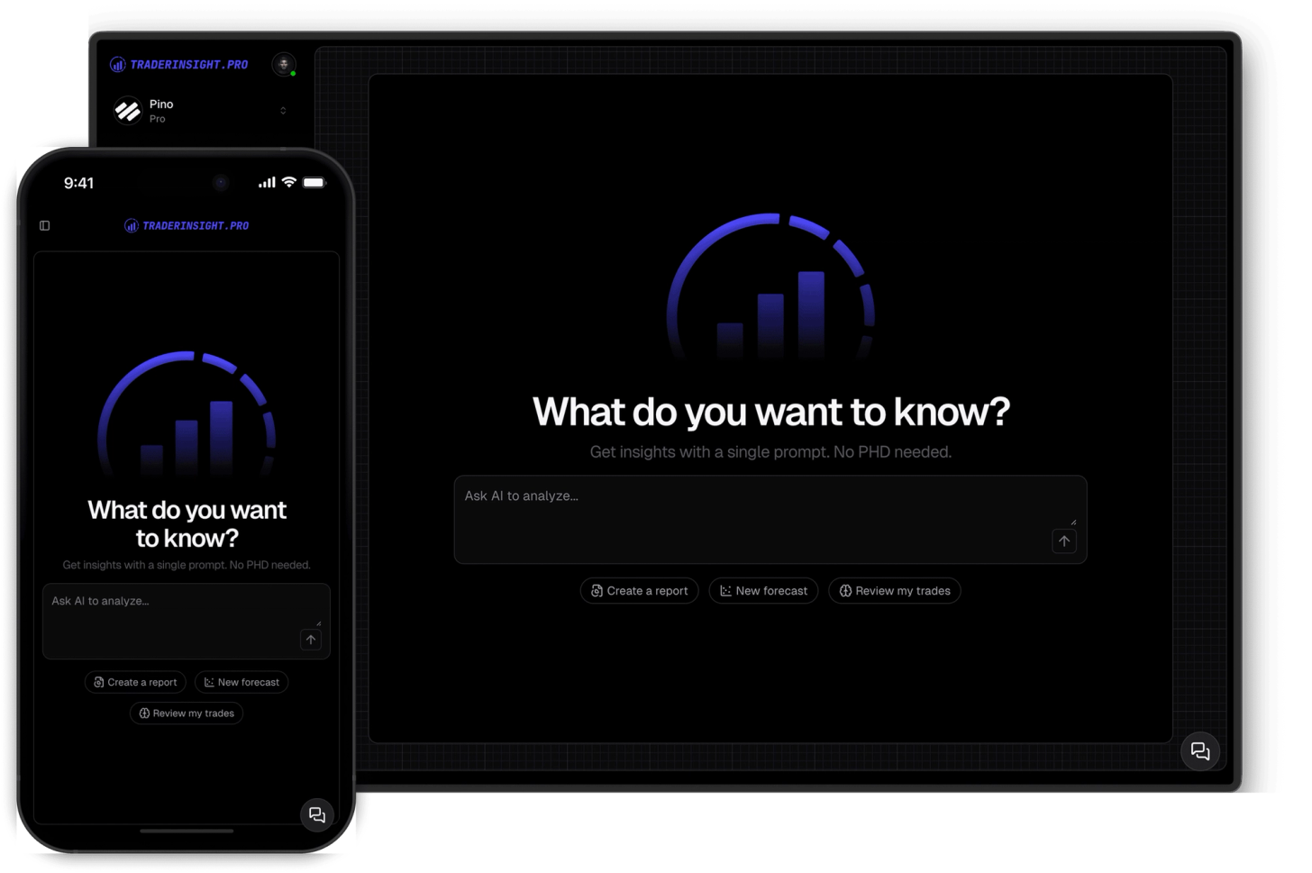 Chat with your journal. Query your trades, strategies and more. Built reports, get insights and more with AI.