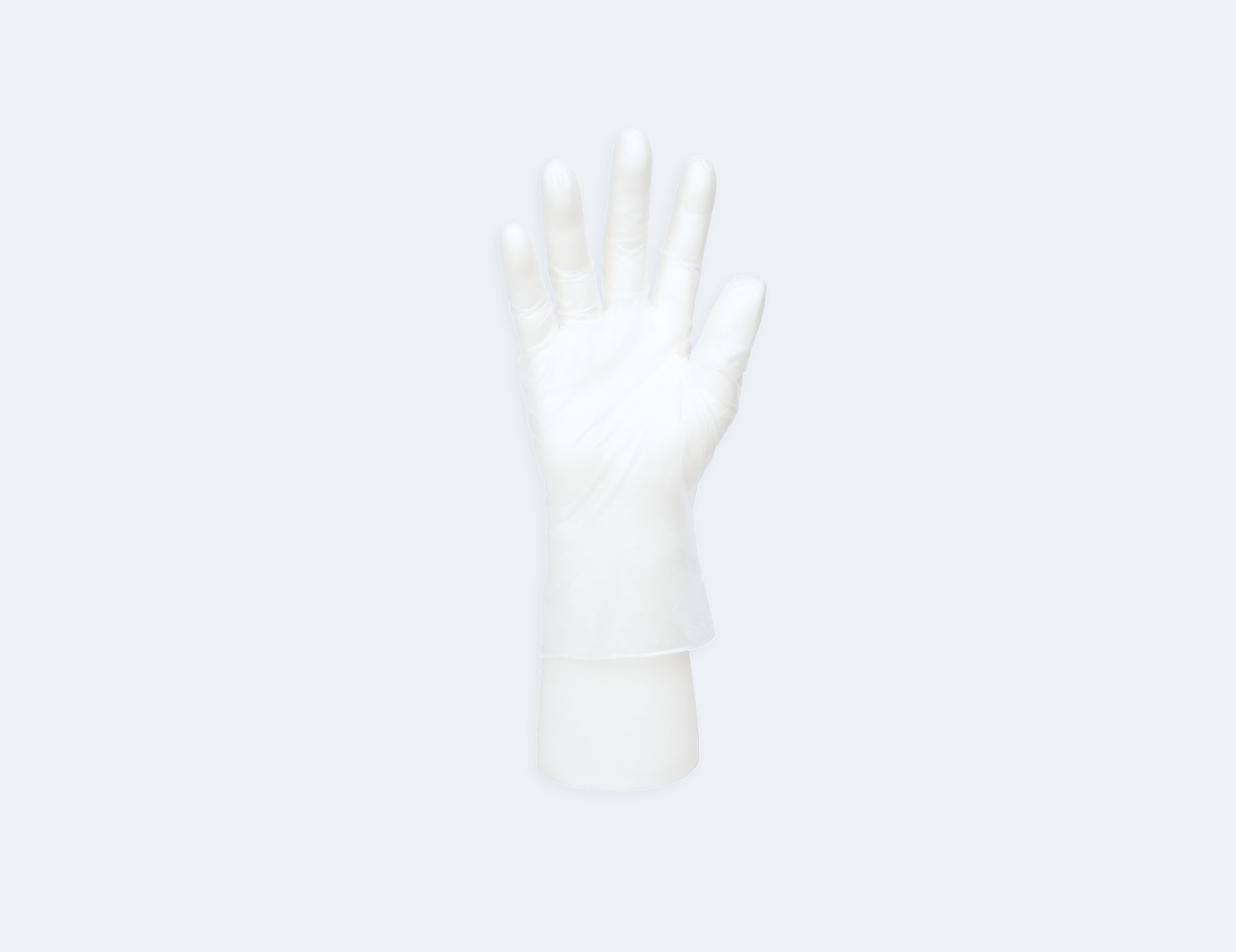 Disposable Vinyl Protective Gloves overall glove shape, color, and material finish with Vinyl, showing ambidextrous, finger textured.