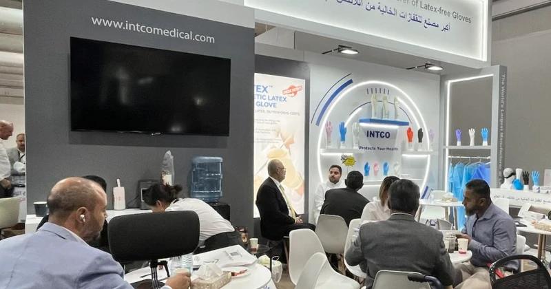 INTCO Medical booth and visitors at the Global Health Exhibition 2026