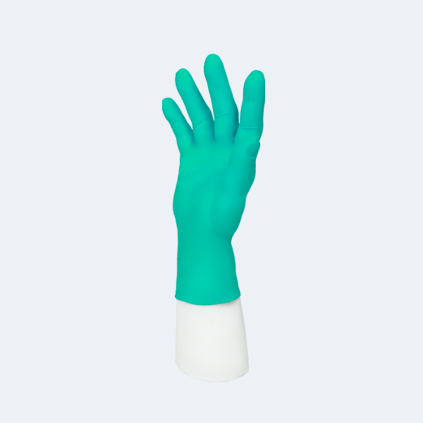 ChemTuff™ Disposable Nitrile Gloves compact view of texture and grip details with Nitrile, showing chemical, oil, and industrial liquid protection.