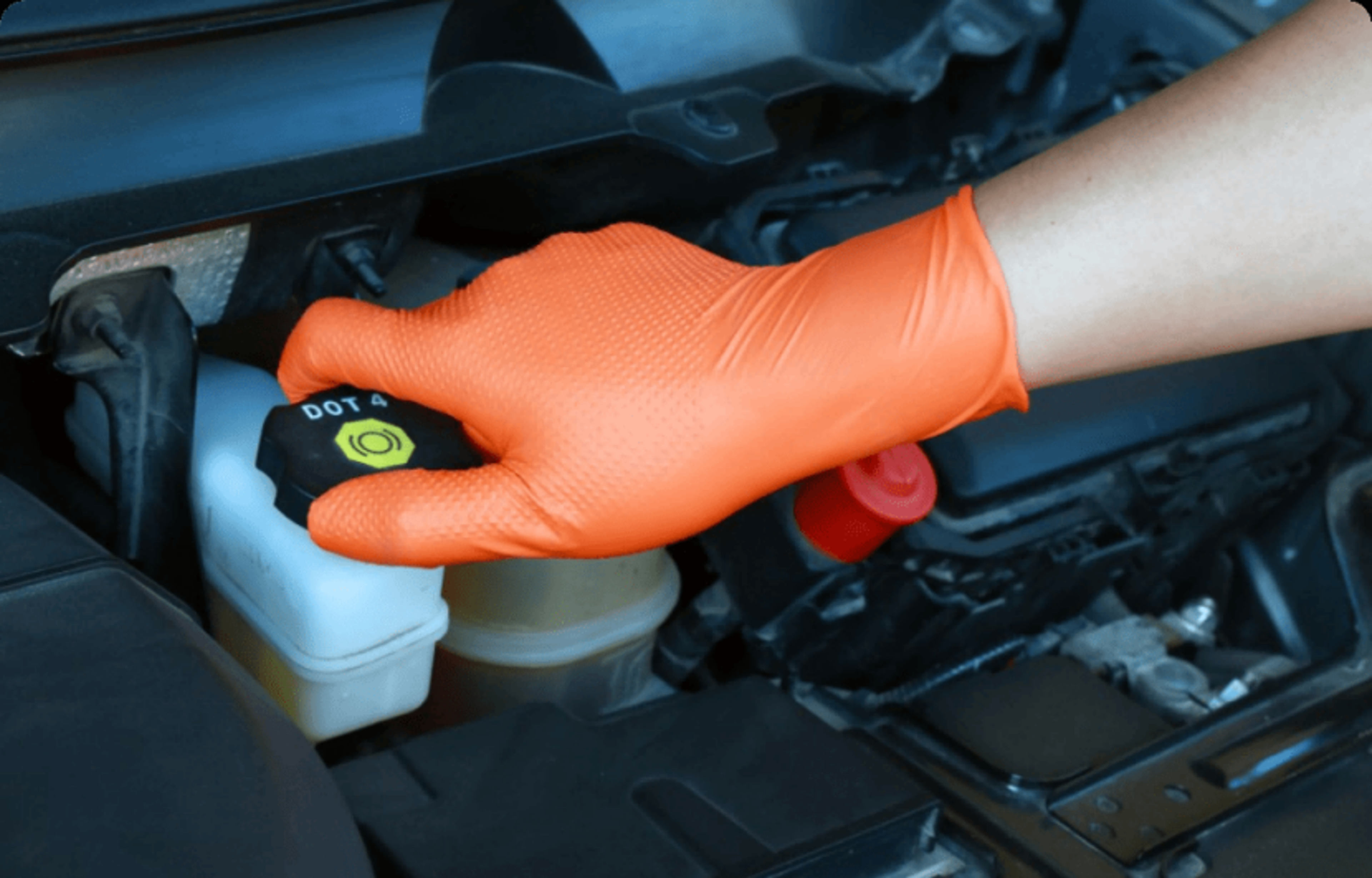 Example: Diamond Textured Nitrile Gloves offered by INTCO Medical are in black and orange colors for greater grip and visibility in hazardous situations.