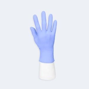 Synguard C+ Nitrile (Exam) Gloves compact view for matching the glove to work tasks, showing ambidextrous, finger textured, beaded cuff for Cosmetology and Dental.