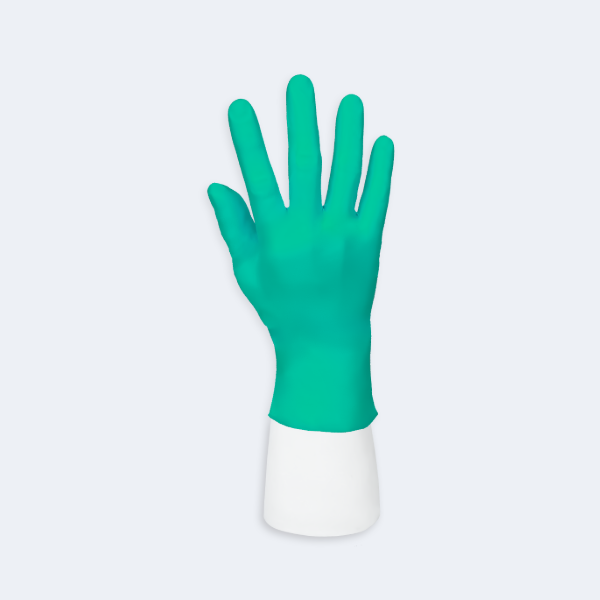 ChemTuff™ Disposable Nitrile Gloves compact view for matching the glove to work tasks with Nitrile, showing chemical, oil, and industrial liquid protection.