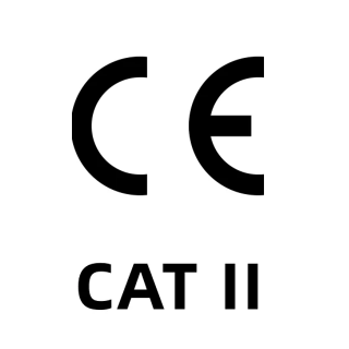 CE Category II certification icon indicating conformity with EU PPE regulation for intermediate risk protection of Double Latex Coated Winter Gloves