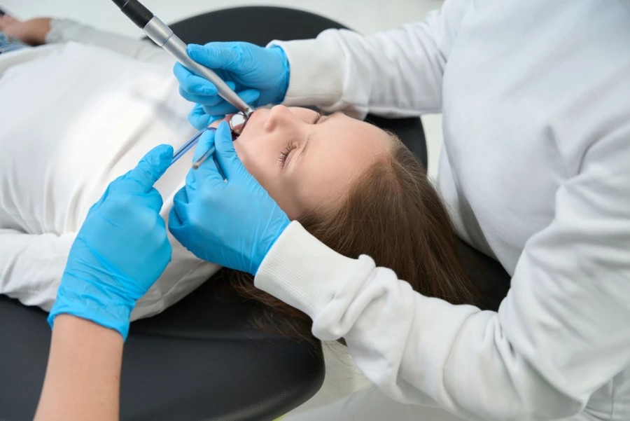 Nitrile Gloves used in dental procedures for patient care and hygiene maintenance.