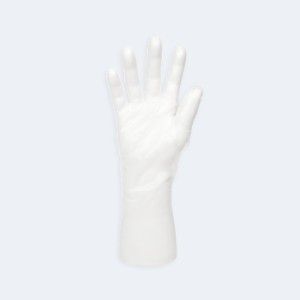 Disposable HDPE Gloves compact view for identifying the glove style with LDPE / HDPE, showing lightweight hygiene protection for food handling and cleaning.