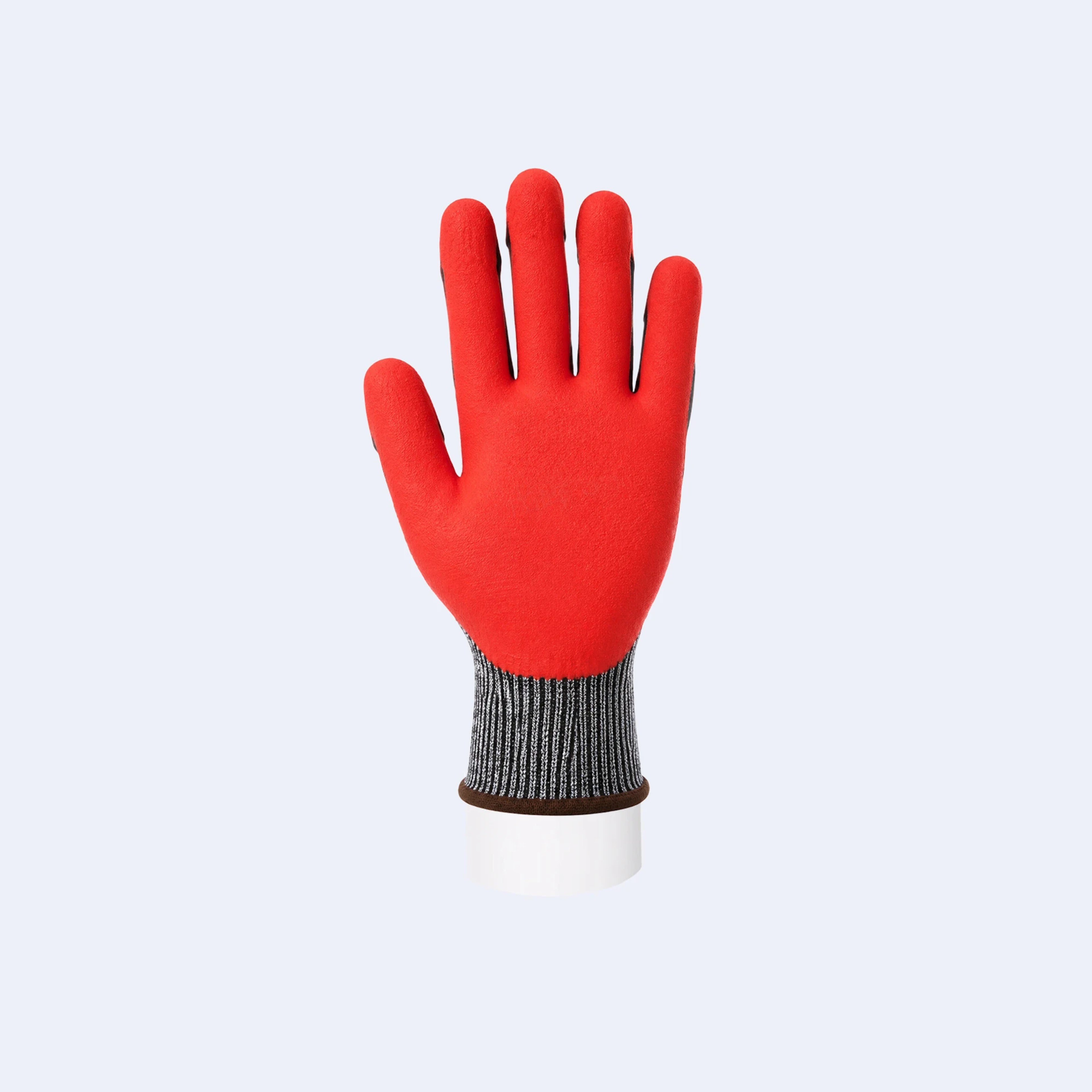 TPR Impact Cut Resistant Gloves compact view of the glove fit and cuff area, showing cut resistance, impact protection, and sandy nitrile grip.