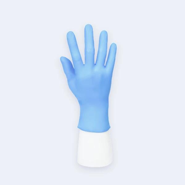 Synguard TouchLite Nitrile Gloves compact view for matching the glove to work tasks with Nitrile, showing ambidextrous, beaded cuff for Pet Care and Hotel Catering.