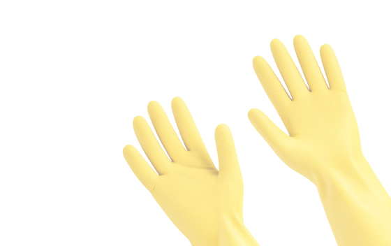 Reusable household cleaning gloves