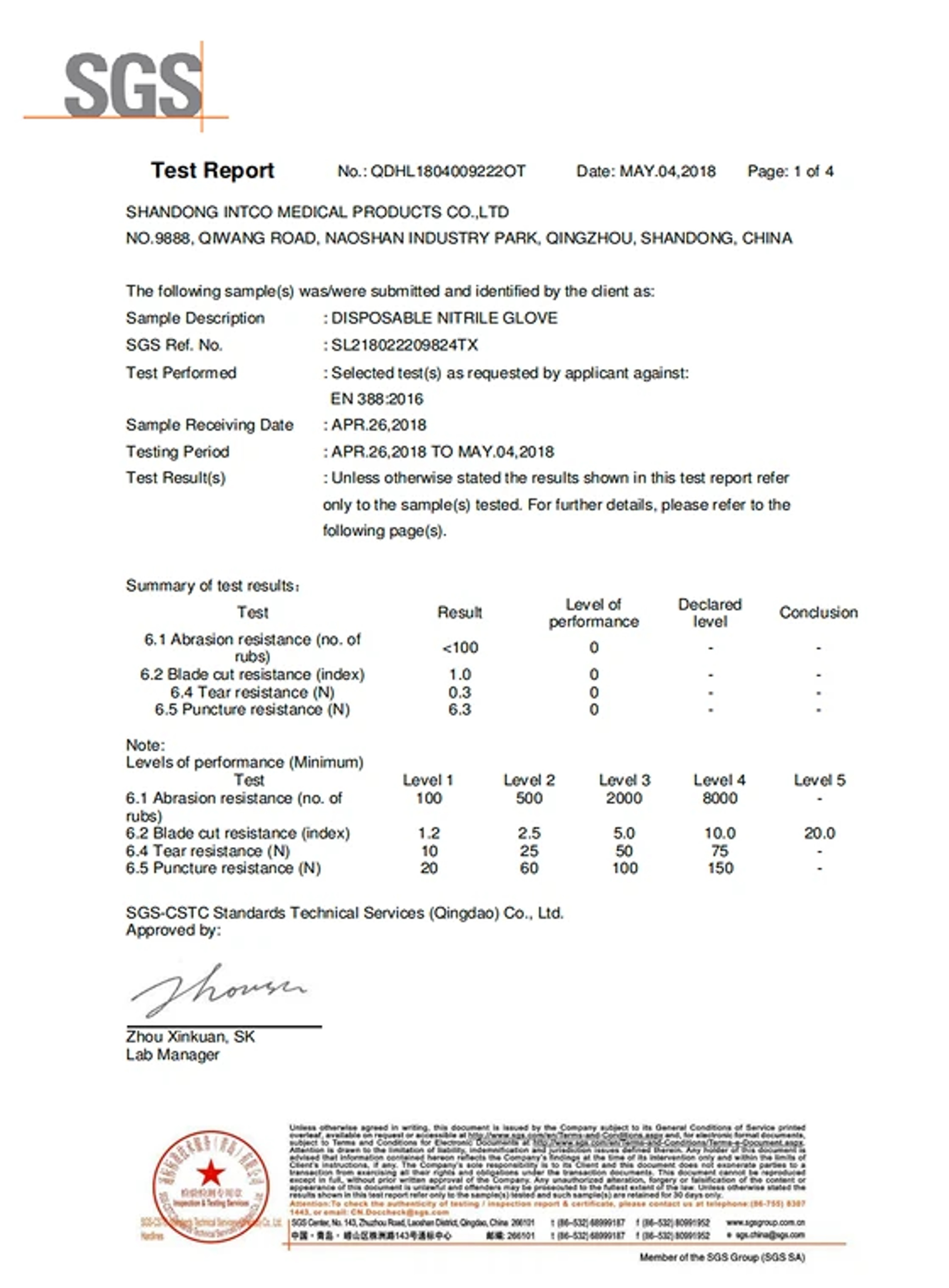 EN 388 document
