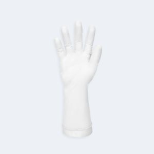 Nitrile Cleanroom Gloves compact view for identifying the glove style, showing low-particle cleanroom handling for Semiconductor and Precision Electronics Assembly.