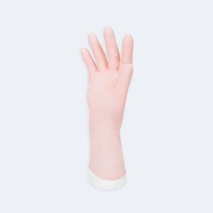 Synguard G3 Nitrile Gloves compact view of texture and grip details with Nitrile, showing ambidextrous, finger textured, beaded cuff.