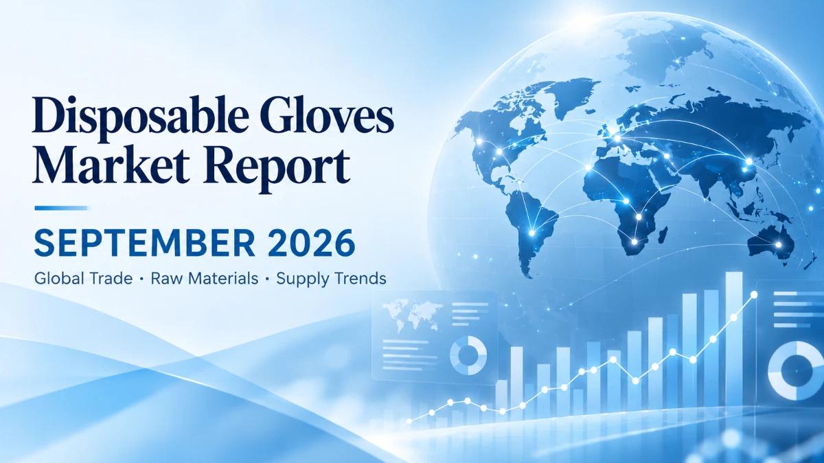 September 2026 disposable gloves market report covering global trade, nitrile and vinyl glove exports, and raw material price trends.