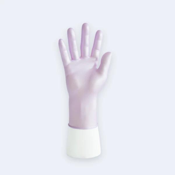 Shinyguard™ Synmax Ultra Vinyl Gloves compact view for identifying the glove style with Vinyl, showing pearl-finish vinyl comfort and brand presentation.