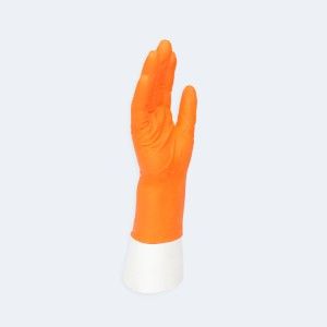 Diamond Textured Nitrile Gloves compact view of the glove fit and cuff area, showing raised diamond texture for wet and oily grip for Industrial and Agriculture.