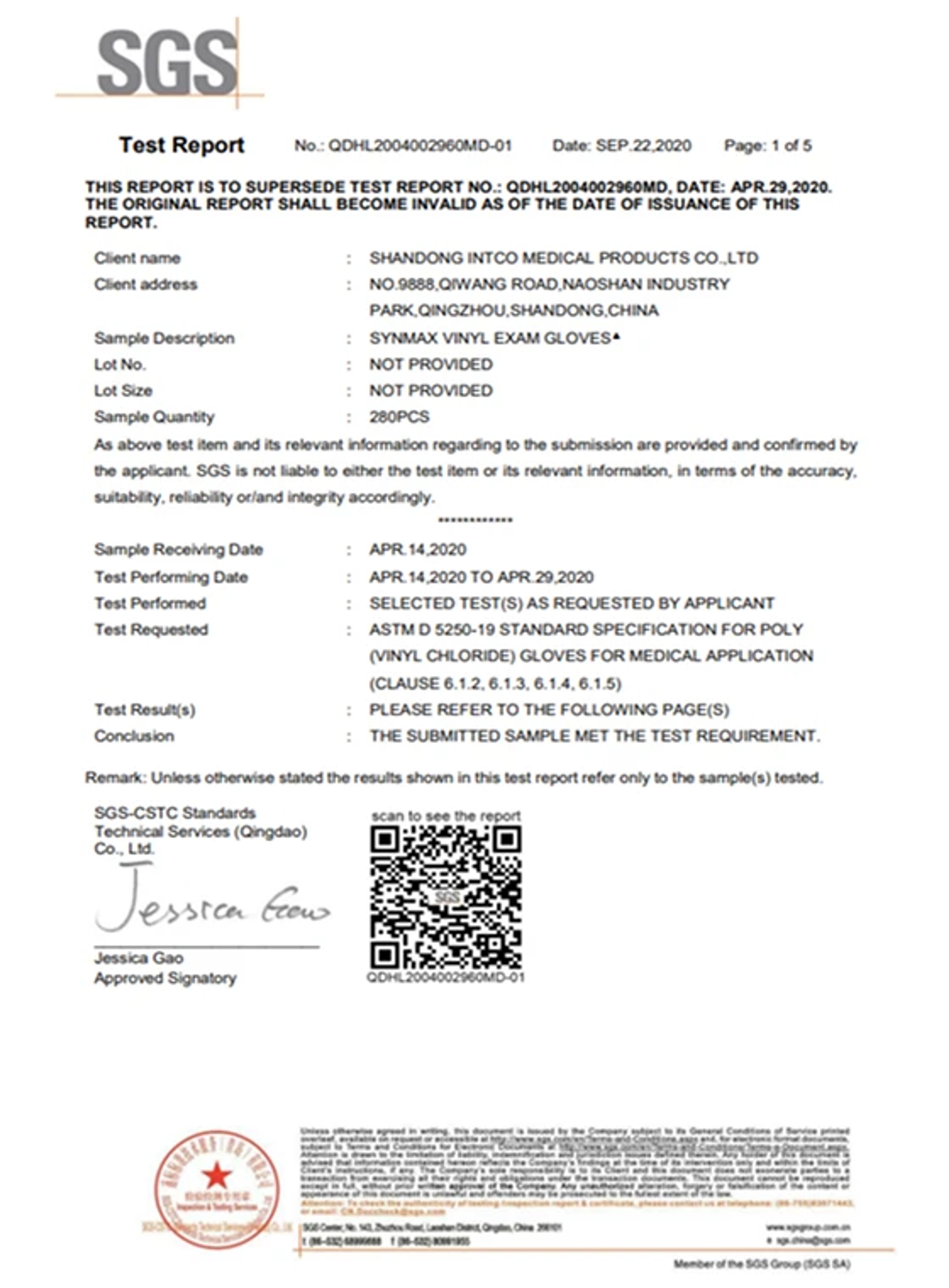 ASTM D5250 document