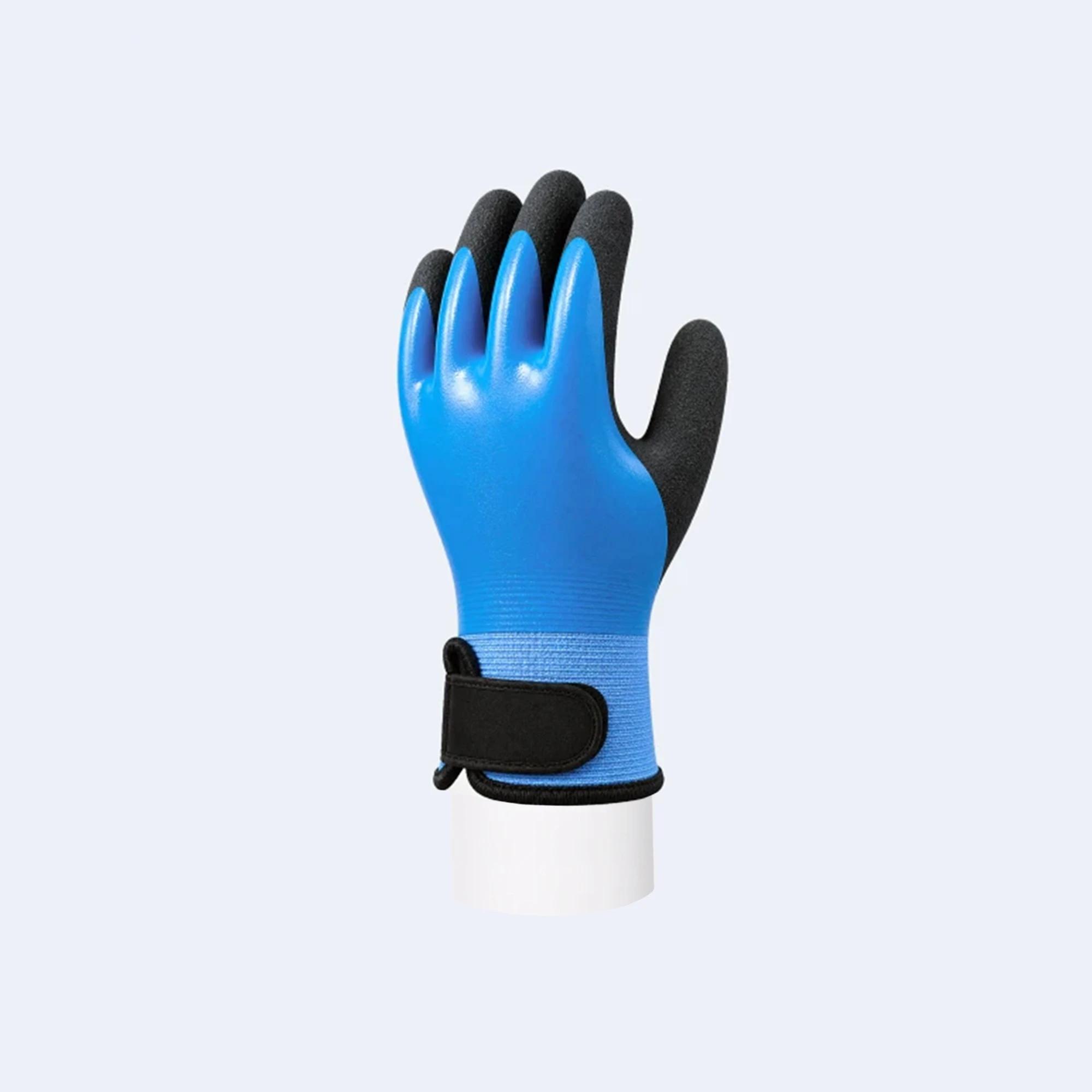 Double Latex Coated Gloves Acrylic + Nylon Fleece Lined catalog-ready product view for category browsing, showing warm fleece lining with double latex grip.