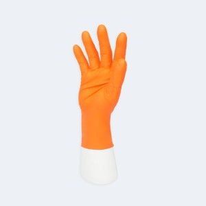 Diamond Textured Nitrile Gloves compact view of texture and grip details, showing raised diamond texture for wet and oily grip for Industrial and Agriculture.
