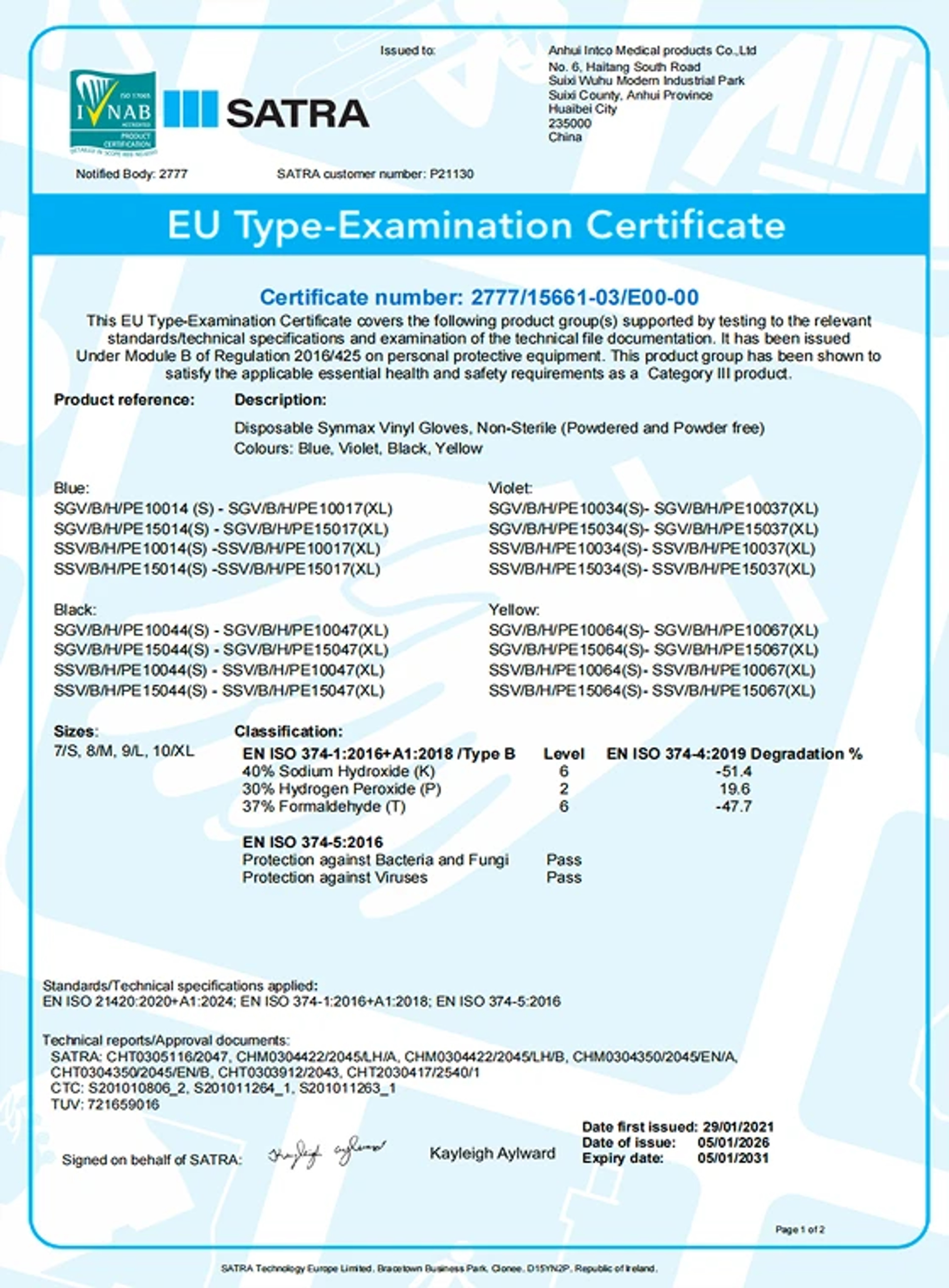 PPE Module B document