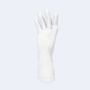 Nitrile Cleanroom Gloves compact view of texture and grip details, showing low-particle cleanroom handling for Semiconductor and Precision Electronics Assembly.