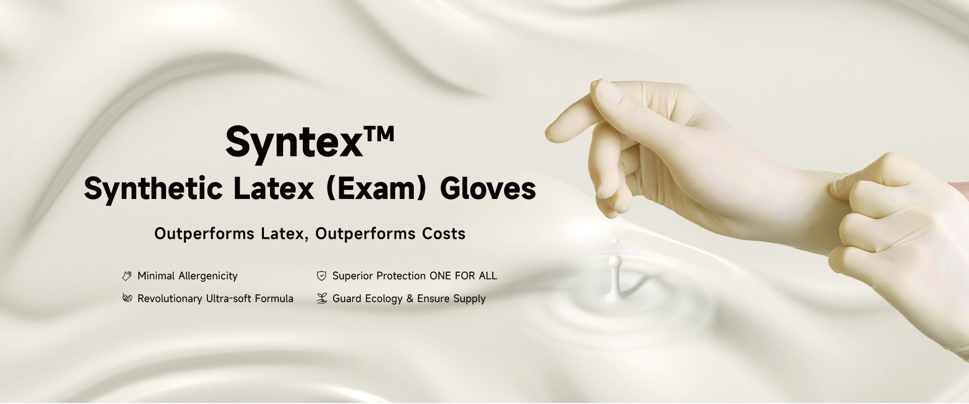 Syntex™mSynthetic Latex(Exam)Gloves,Outperforms Latex,Outperforms Costs