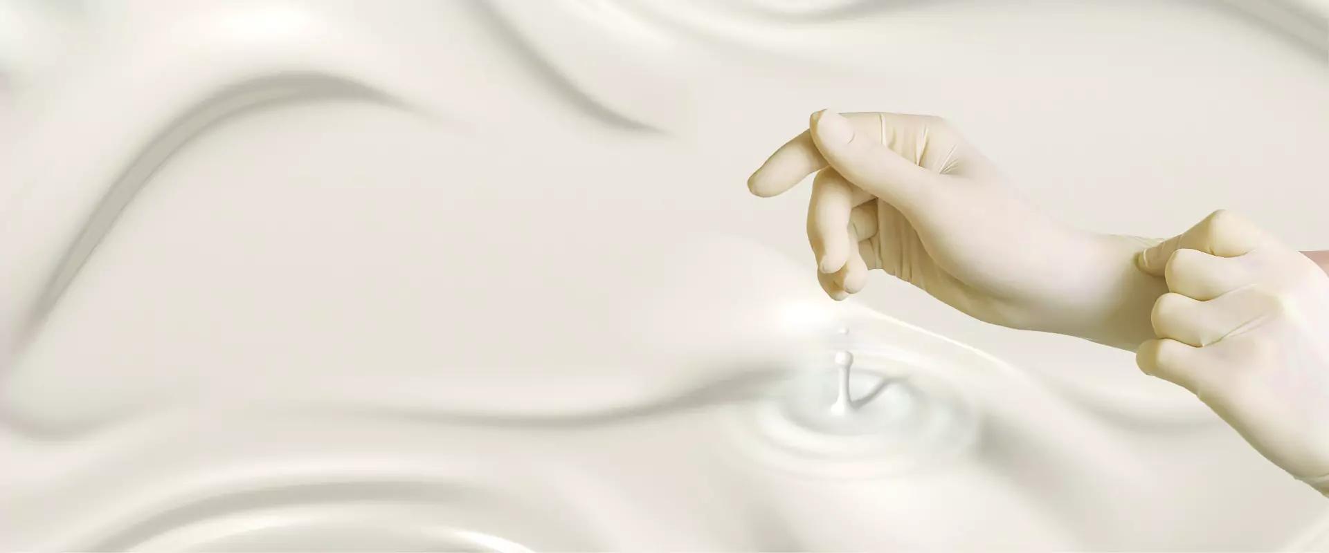 Syntex synthetic latex exam gloves