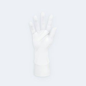Synmax Pro Exam Gloves compact view for identifying the glove style, showing nitrile-inspired vinyl performance and cost efficiency.