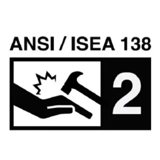 ANSI/ISEA 138 Level 2 impact protection gloves by INTCO MEDICAL designed for industrial hand impact safety and mechanical protection in heavy-duty work environments.