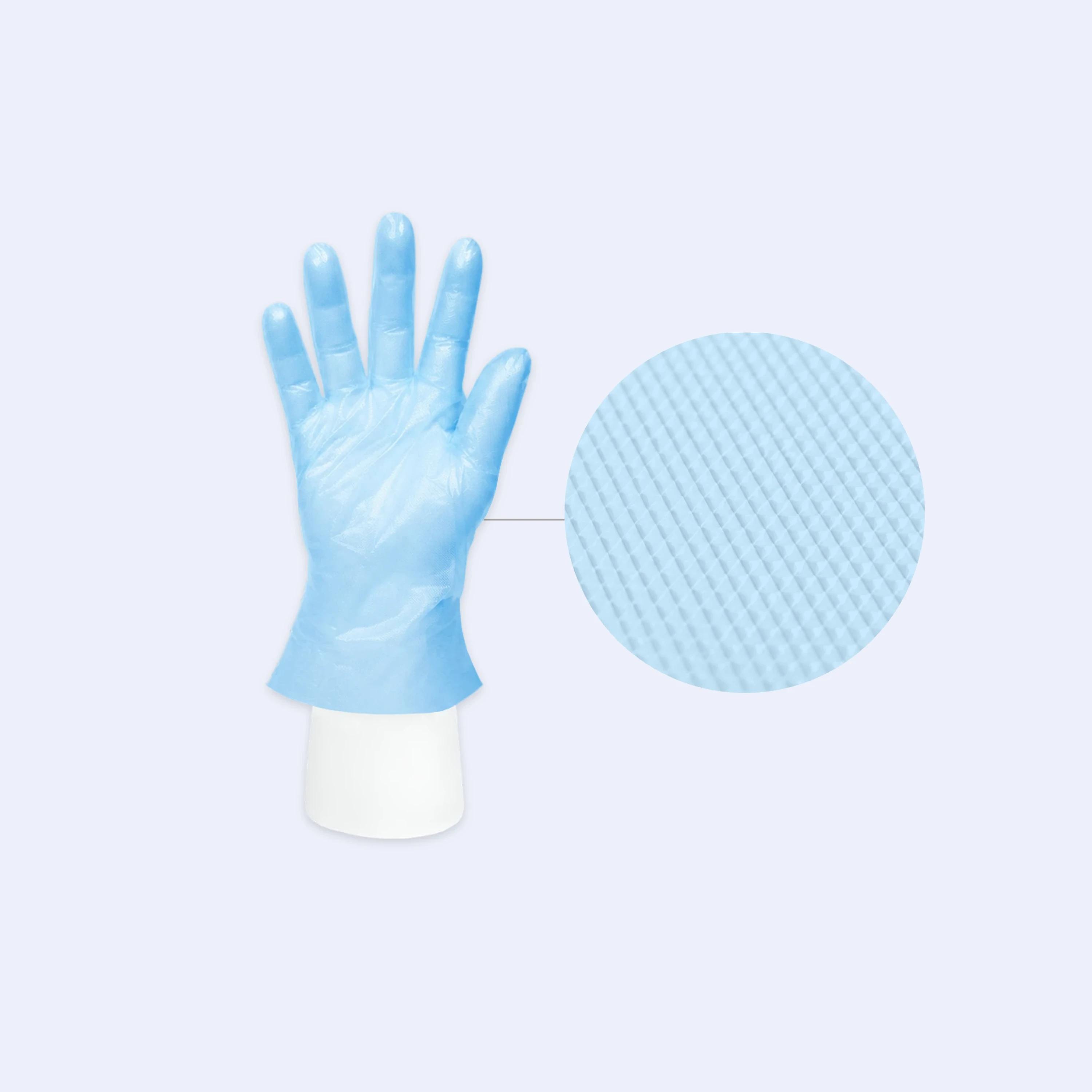 Disposable CPE Gloves glove fit, cuff design, and wearing comfort with CPE, showing lightweight hygiene protection for food handling and cleaning.