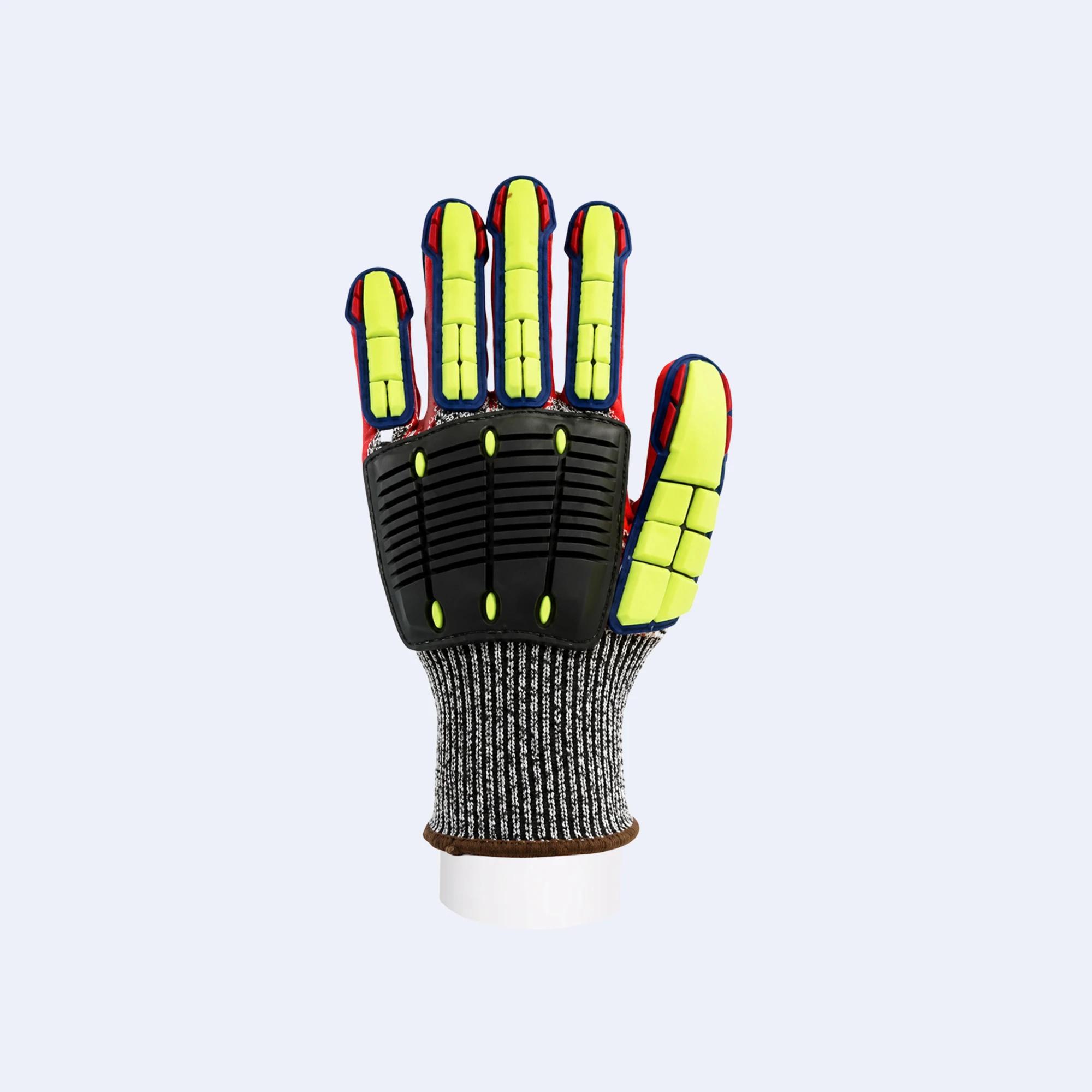 TPR Impact Cut Resistant Gloves catalog-ready product view for category browsing, showing cut resistance, impact protection, and sandy nitrile grip.