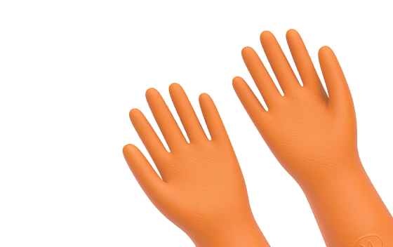 Unlined latex household gloves