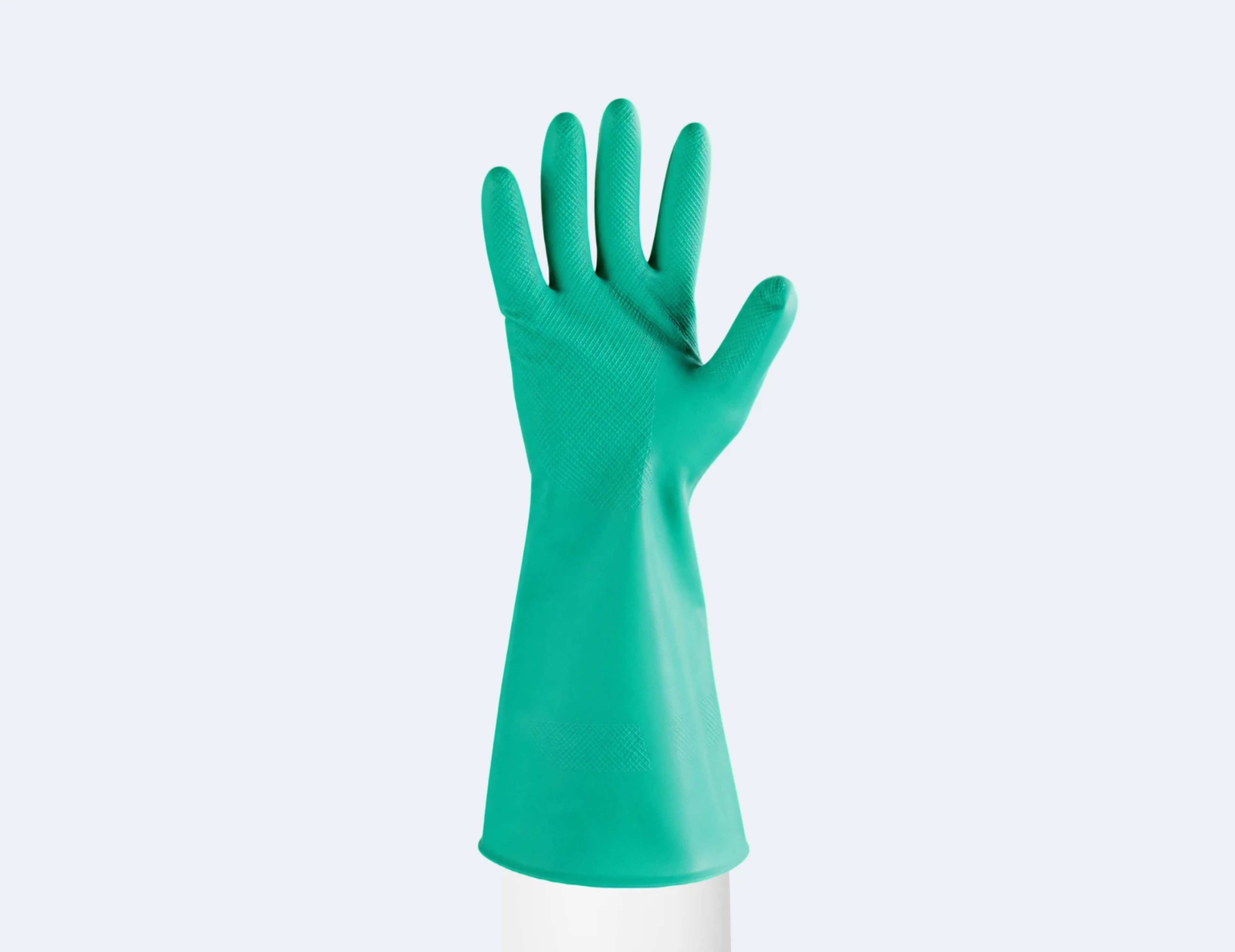 Chemical resistant nitrile gloves for industrial protection against oils, acids, and hazardous chemicals.