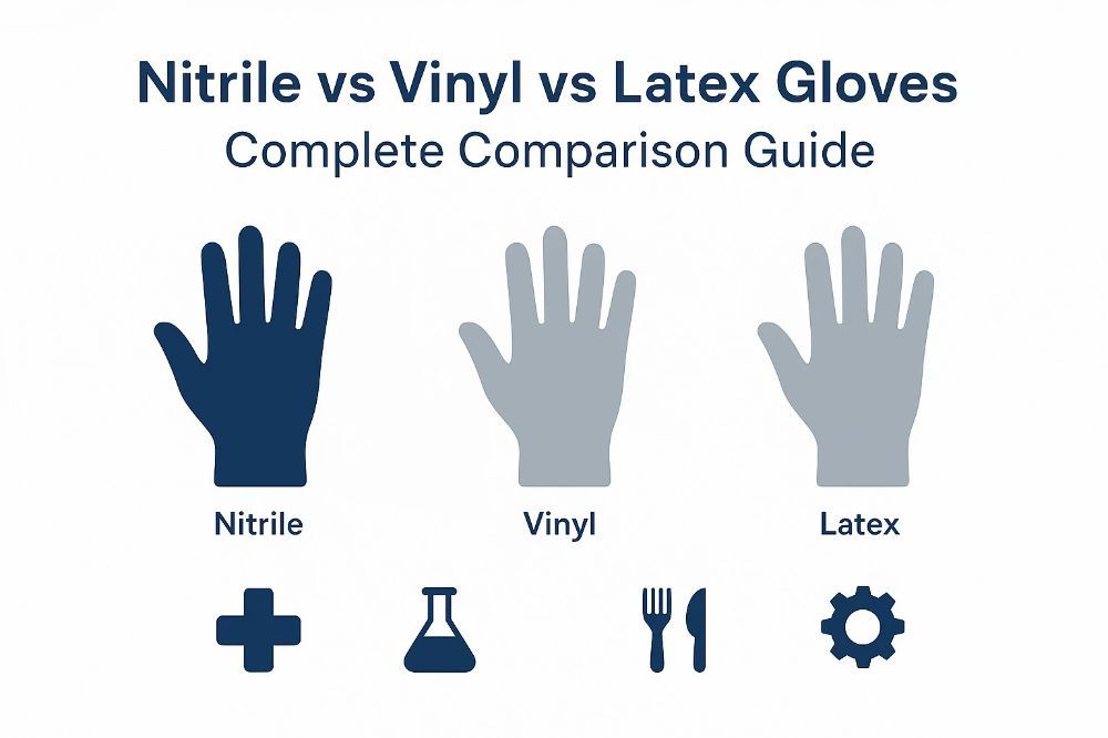 Nitrile vs Vinyl vs Latex Gloves — Complete Comparison Guide