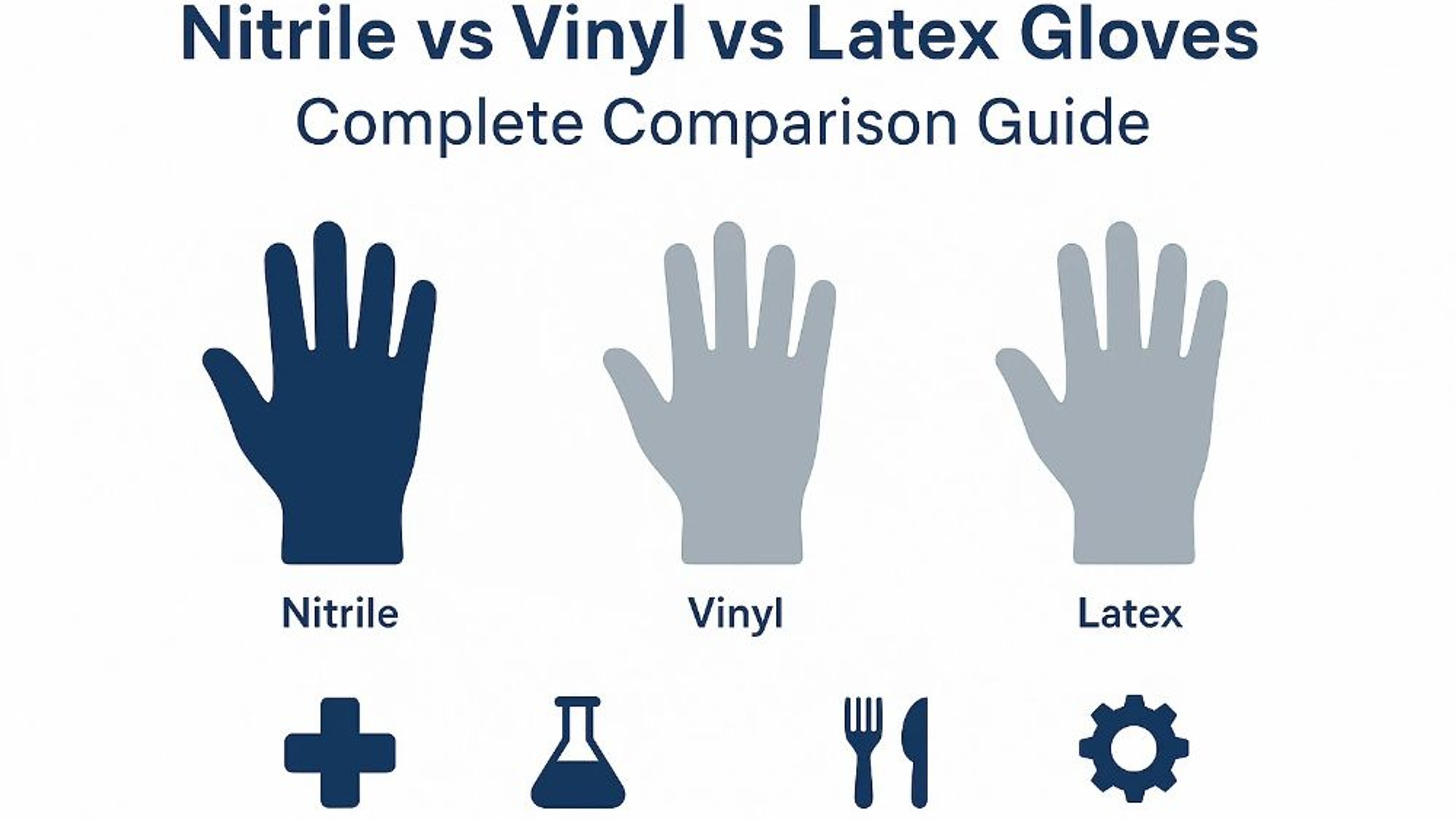 Nitrile vs Vinyl vs Latex Gloves — Complete Comparison Guide