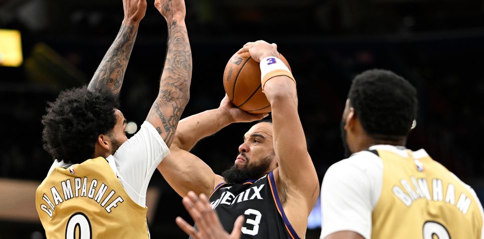 Basketball court ready for NBA action