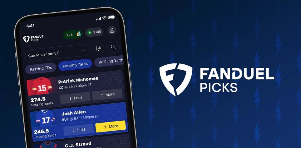 FanDuel Sportsbook mobile app interface on a smartphone