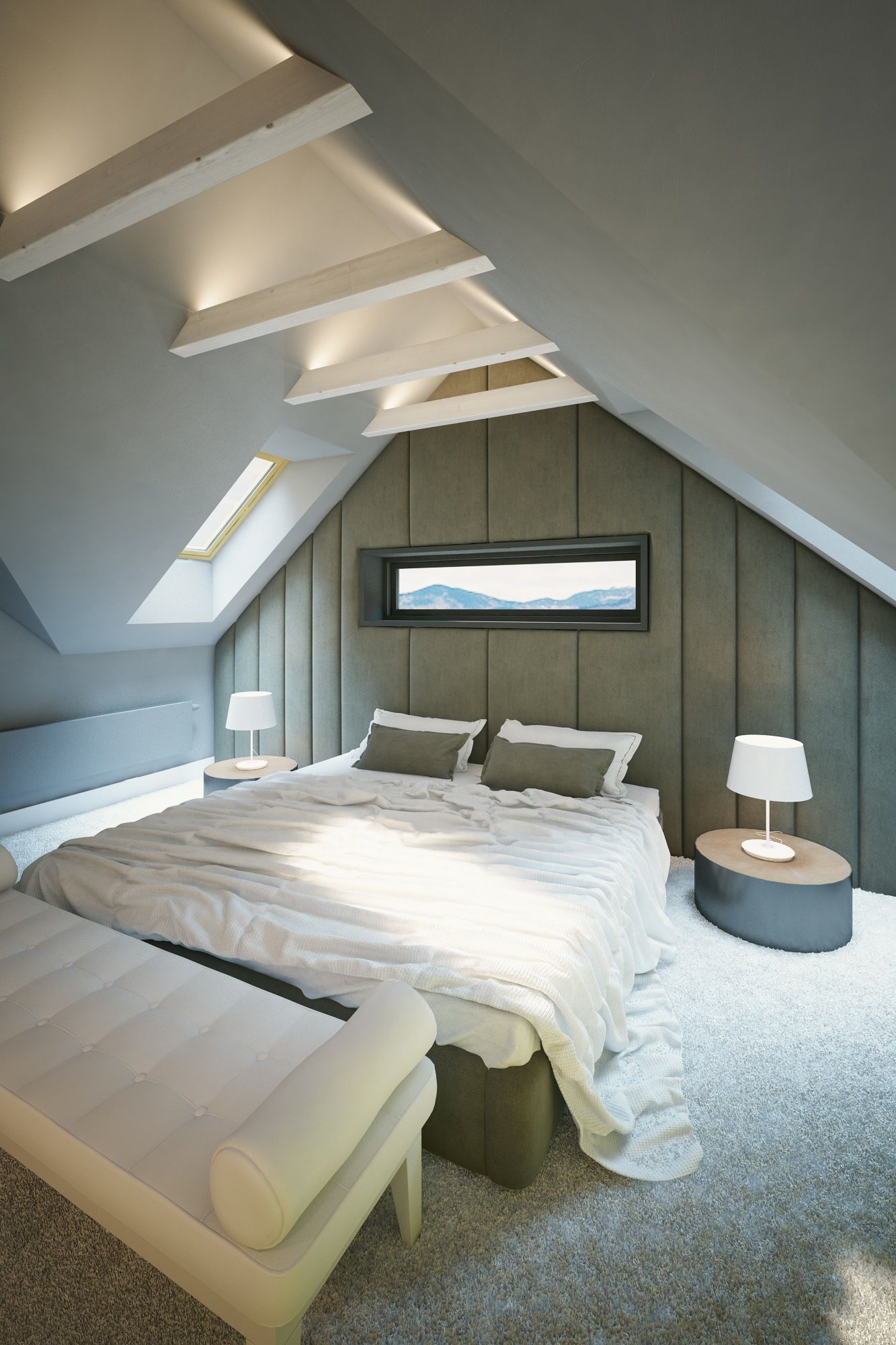 Sypialnia ze skosami — jak ją urządzić, żeby nie budziła frustracji