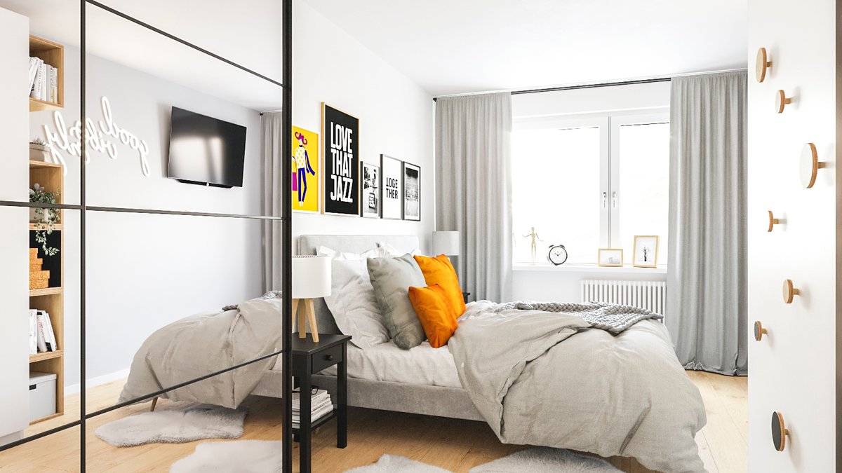 Wygląda znajomo? Wąska sypialnia w bloku — jak ją urządzić, żeby nie przypominała korytarza.