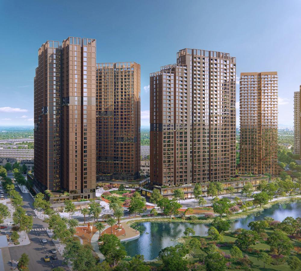 The Parkland 住宅群及中央園景效果圖