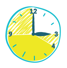 Clock showing EV2A hours