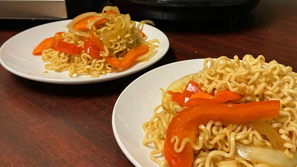 Plated noodles